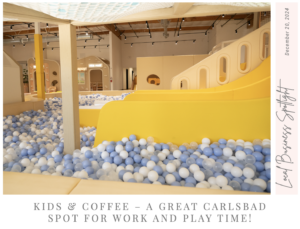 Ball pit at Kids and Coffee, a great spot for family fun in San Diego