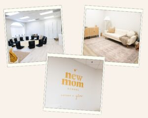 Photo collage from the New Mom School location in Encinitas, CA