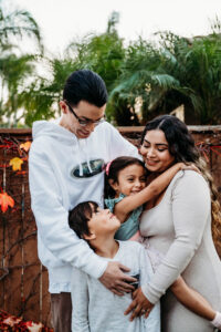 Children being themselves during lifestyle family shoot